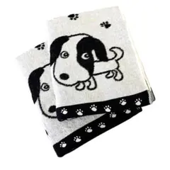 【新品】今治バスタオル2枚セット 大判 かわいいドッグ・足跡柄 70×130cm