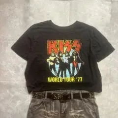 Y2K 00s kiss短丈グラフィックバンドTシャツarchive c-boyのサムネイル