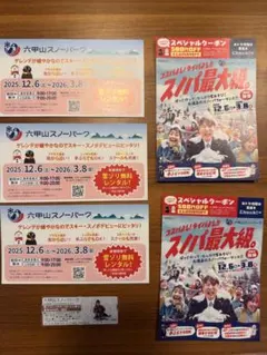 六甲山スノーパーク　入場割引券　クーポン　雪ゾリ　無料券スキー　スノボ　雪遊び