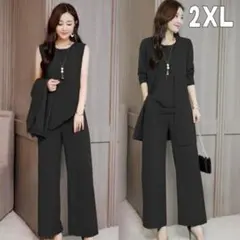 レディース　2XL パンツスーツ　結婚式　フォーマル　セットアップ　パーティ
