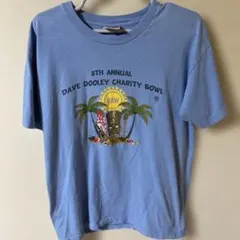 BAYSIDE USA製 Tシャツ 水色 Lサイズ チャリティボウル カレッジ風のサムネイル