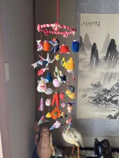 雛祭り 吊るし飾り 布製人形　吊り雛　ハンドメイド
