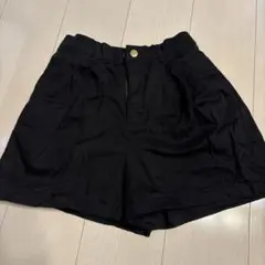 ブラック ハーフパンツ ゴム入り　160cm