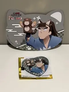 忍たま ナンジャ ねこ型カード 中在家長次　ハート缶バッジ