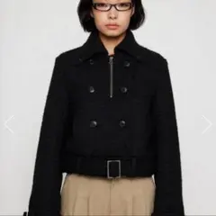 LAGUA GEM SHORT COMPACT DOUBLE コート ブラック