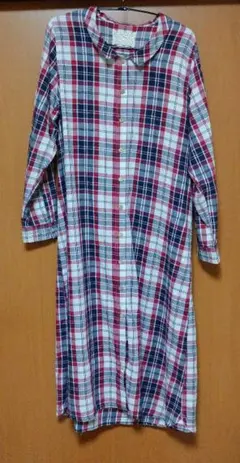 チェック柄 ロングワンピース