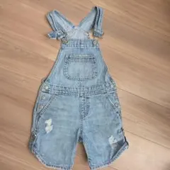 デニムショートオーバーオール（ライトブルー）
