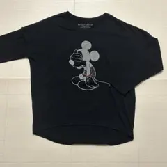 ディズニー ミッキー ロンT Mサイズ ブラック ヴィンテージ 古着