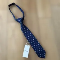 新品未使用☆コムサ イズム　紺色　ドット柄ネクタイ②M