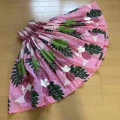 フラダンス スカート トロピカルピンク 丈　72センチ