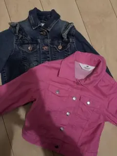 next 、H&M フリル付きデニムジャケット 110cm.120cm