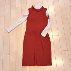 K.T KYOKO TAKASE アンゴラ混 ラムウール ワンピース クリスマス