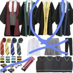 ハリーポッター ハッフルパフ　制服　ローブコスプレ衣装 4点セット