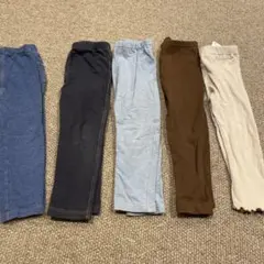 UNIQLO ベビー レギンス5枚まとめ売り　90cm 10分丈