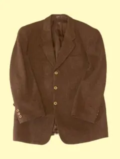 ブラウン ヘリンボーン テーラードジャケット no brand