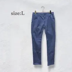 ハニーズ　スキニーパンツ　スリムパンツ　未使用品　ブルー　美脚　L