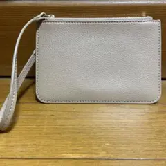 アニエス・ベー　ベージュレザーコインケース