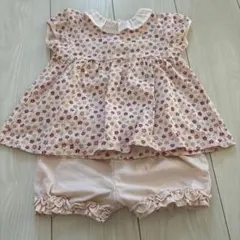 組曲90花柄トップスとショートパンツセットのサムネイル