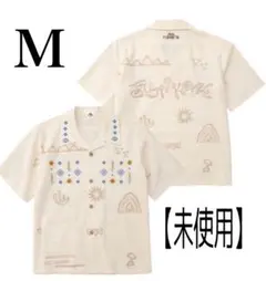 藤井風 フジロック 刺繍 オープンカラーシャツ アイボリー Mサイズ フジロック 藤井風 刺繍入り 開襟シャツ アイボリー 半袖 Sサイズ
