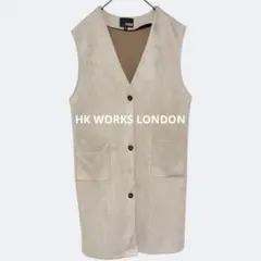 HK WORKS LONDON/ロングベスト/ Vネック ジレ/羽織/2874
