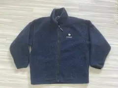ネイビー フリース ジップアップジャケット