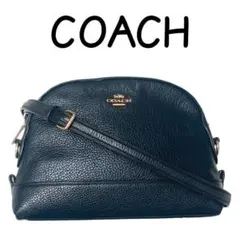COACH ブラック レザー ショルダーバッグ コーチ