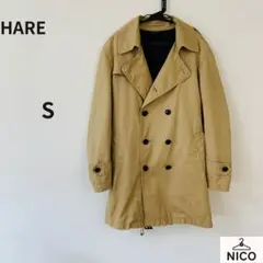 【HARE】ハレ トレンチコート ベージュ チェック柄 Sサイズのサムネイル
