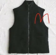 【LIDNM】CASHMERE HARD MILLED ZIP VEST 美品