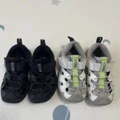 BREEZE 水抜きサンダルキッズサンダル ブラック　ホワイト　14㎝　15㎝