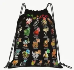 イタリアンブレインロットナップザック 黒 42cm x 34cm