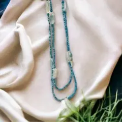 ターコイズブルービーズネックレスアクセサリー