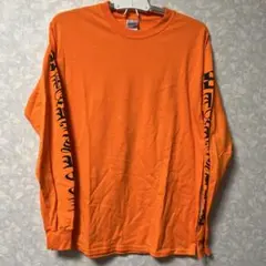 プラスエイトパリスロック　GILDAN オレンジ 長袖カットソー Mサイズ