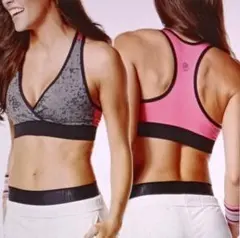 Zumbaグレー・ピンク タンクトップ Sサイズ