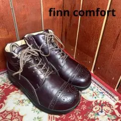 finn comfort サイドジップ　ショートブーツ　ブラウン　3