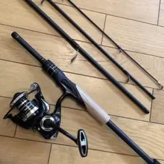 ショアジギ　4ピース1.8mスピニングロッド&スピニングリール3000番