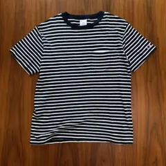 Champion チャンピオン ボーダーTシャツ ポケット付き ワンポイント
