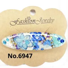 押し花のレジンヘアクリップ