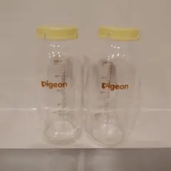Pigeon 直付け哺乳瓶 200ml 2本セット ガラス製