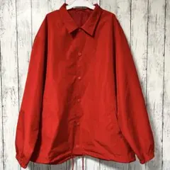 GU★ジーユー★ウィンドプルーフカラーコーチジャケット★レッド★赤★XLサイズ