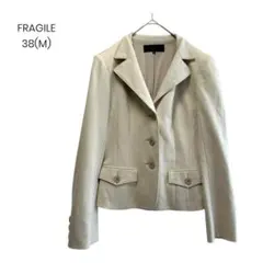 【FRAGILE】テーラードジャケット ベージュ きれいめ 通勤 M 1097のサムネイル