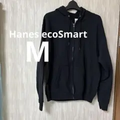 Hanes ecoSmart 【M】 黒パーカー メンズ　パーカー　トップス