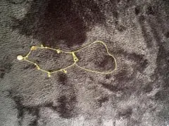 美品】K18GF Y字ロングネックレス ゴールドカラー 上品デザイン レディース