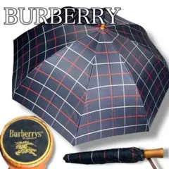美品 BURBERRY バーバリー ノバチェック 折りたたみ傘 協力防水加工