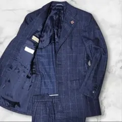 【美品】LARDINI × EDIFICE カシミヤ スーツ 本切羽 ピンタック