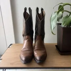 メンズ ウエスタンブーツ レザー バイカラー