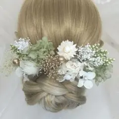 可愛い系】成人式 髪飾りセット＊ドライフラワー 和装 卒業式