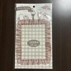 【推し活に最適】 フリル付きピンクフォトホルダー L判専用