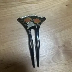 花柄パール付きかんざし