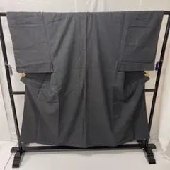 紳士着物 紬 亀甲 正絹 裄66.5 k349