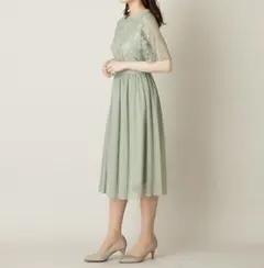 【新品未使用】シフォンギャザースカートワンピース